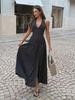 European & American Elegant Retro Polka Dot Halter Long Dress - Women's Spring/Summer 2026 Collection