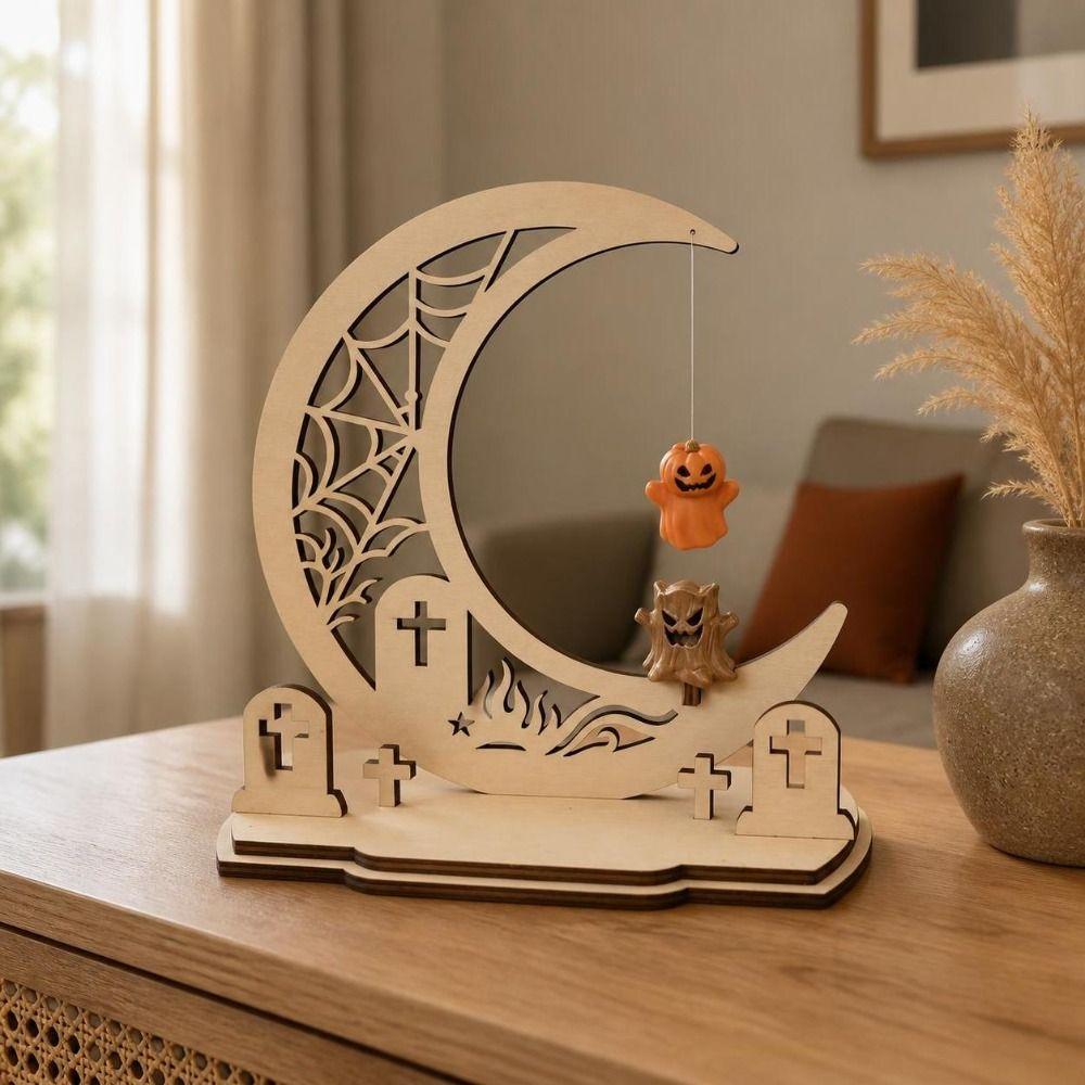 Dark Style Halloween Witch Magnetic Swing Figurine Holiday Indoor Home Decor