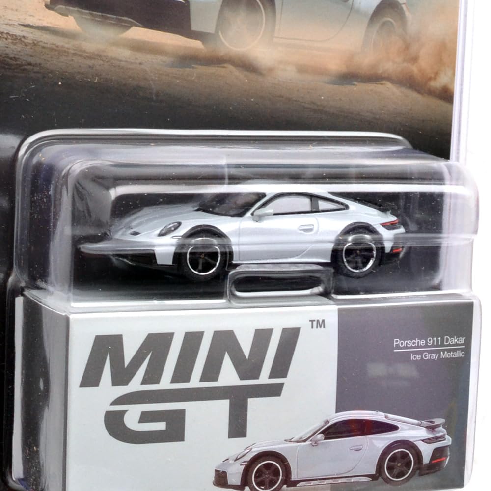 MINI GT 164 Scale MiJo TOYS - Porsche 911 Dakar (Ice Gray Metallic)