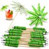 30/60Pcs /Lot Tropical Palm Tree Paper Umbrella Cocktail Toothpicks Cupcake Toppers Hawaiian Party Decorations