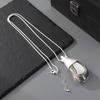 European and American light luxury water drop pendant necklace women's simple fashion metal long sweater chain high-end accessories