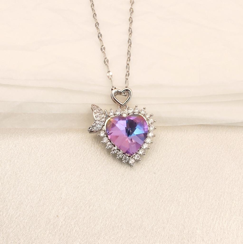 Love Necklace Women'S Design Sense Light Luxury Inlaid Zircon Accessories