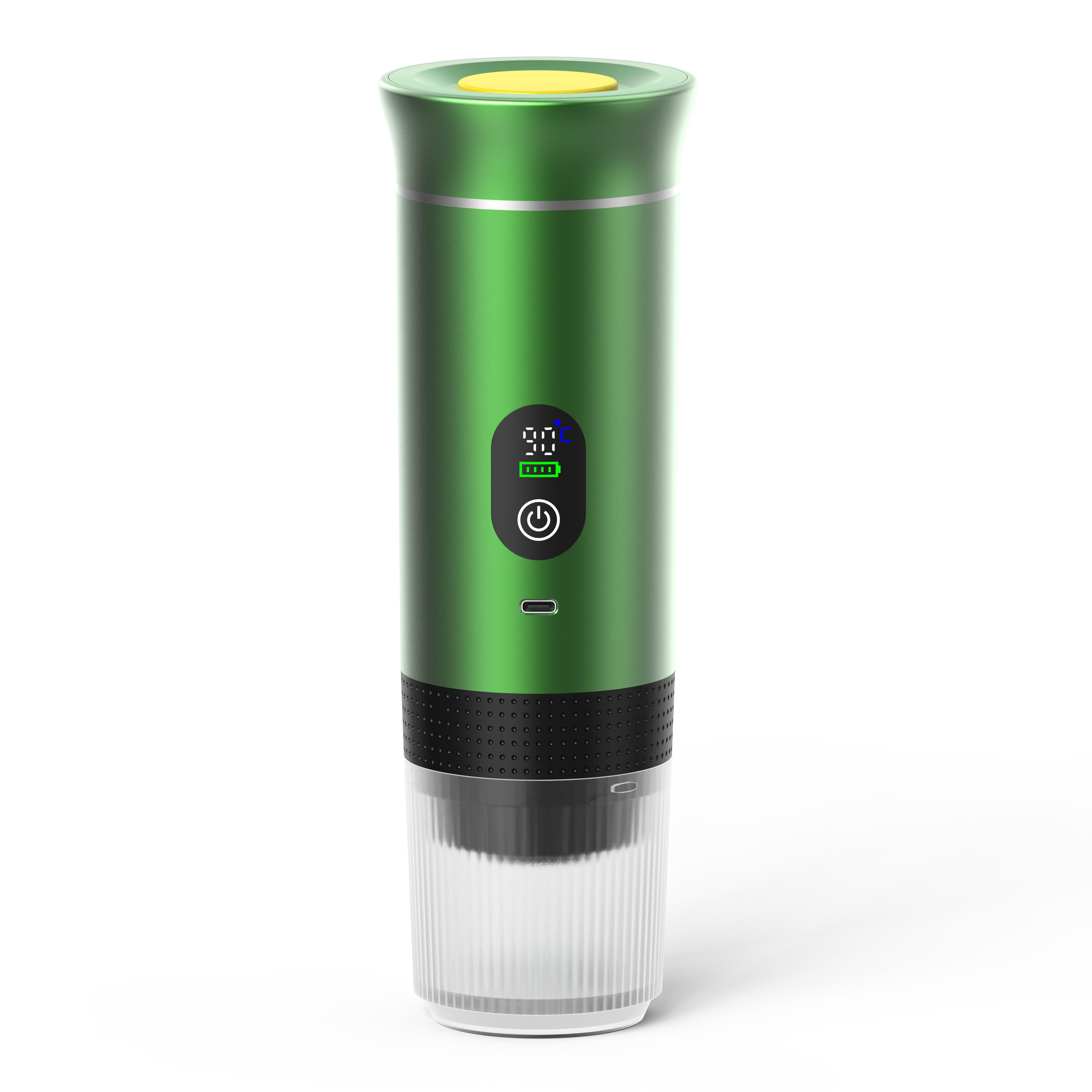 

Портативная кофеварка Эспрессо кофемашина Беспроводные электрические капсульные кофеварки для путешествий, кемпинга и дома зелёный