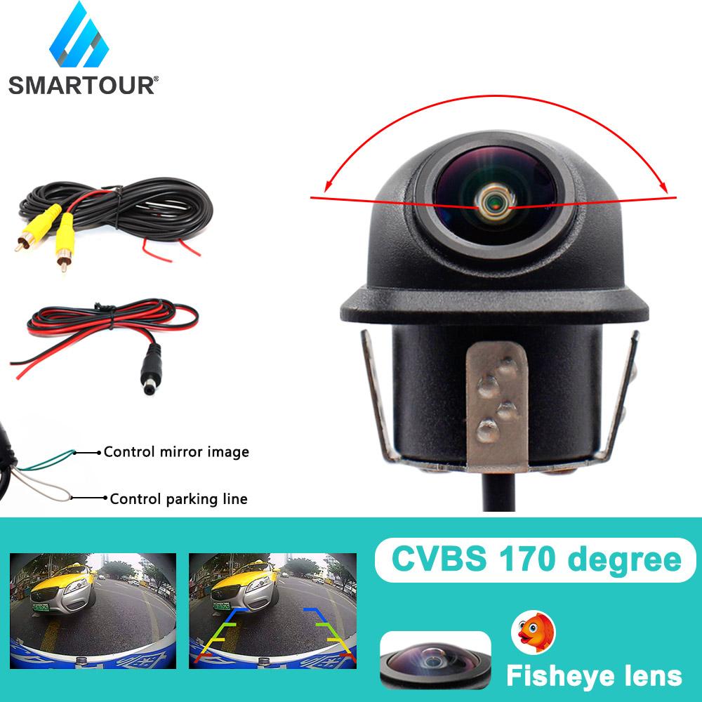 Smartour AHD 1080P Golden Len Car Rear View Camera Night Vision CCD Auto Backup Monitor 180 Degree Reversing Auto Parking Camera