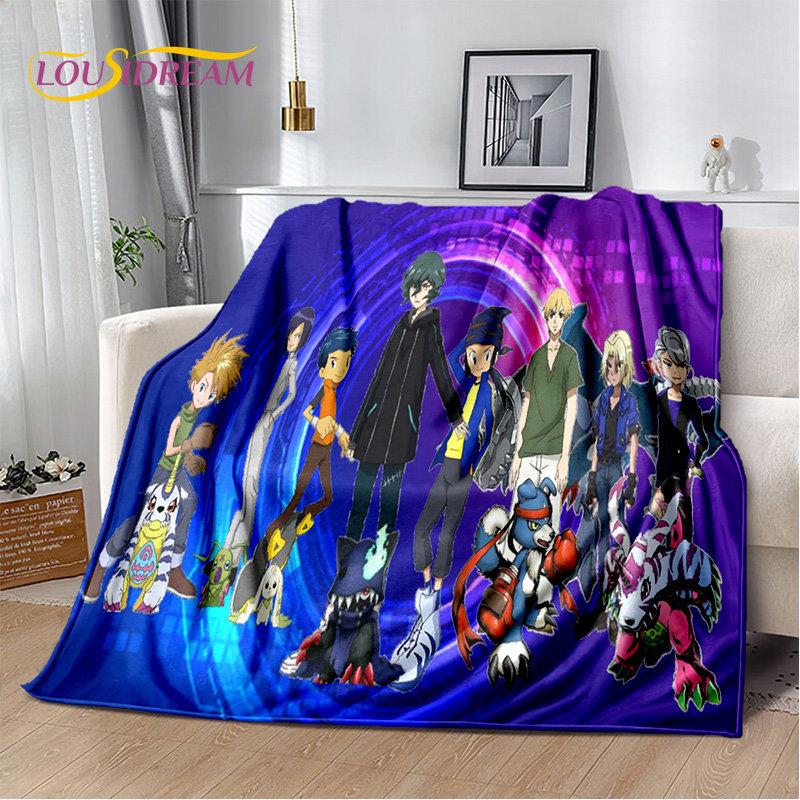 Digimon Adventure Monster Cartoon Soft Plush Blanket,Flannel Blanket Throw Blanket for Living Room Bedroom Bed Sofa Picnic Kids