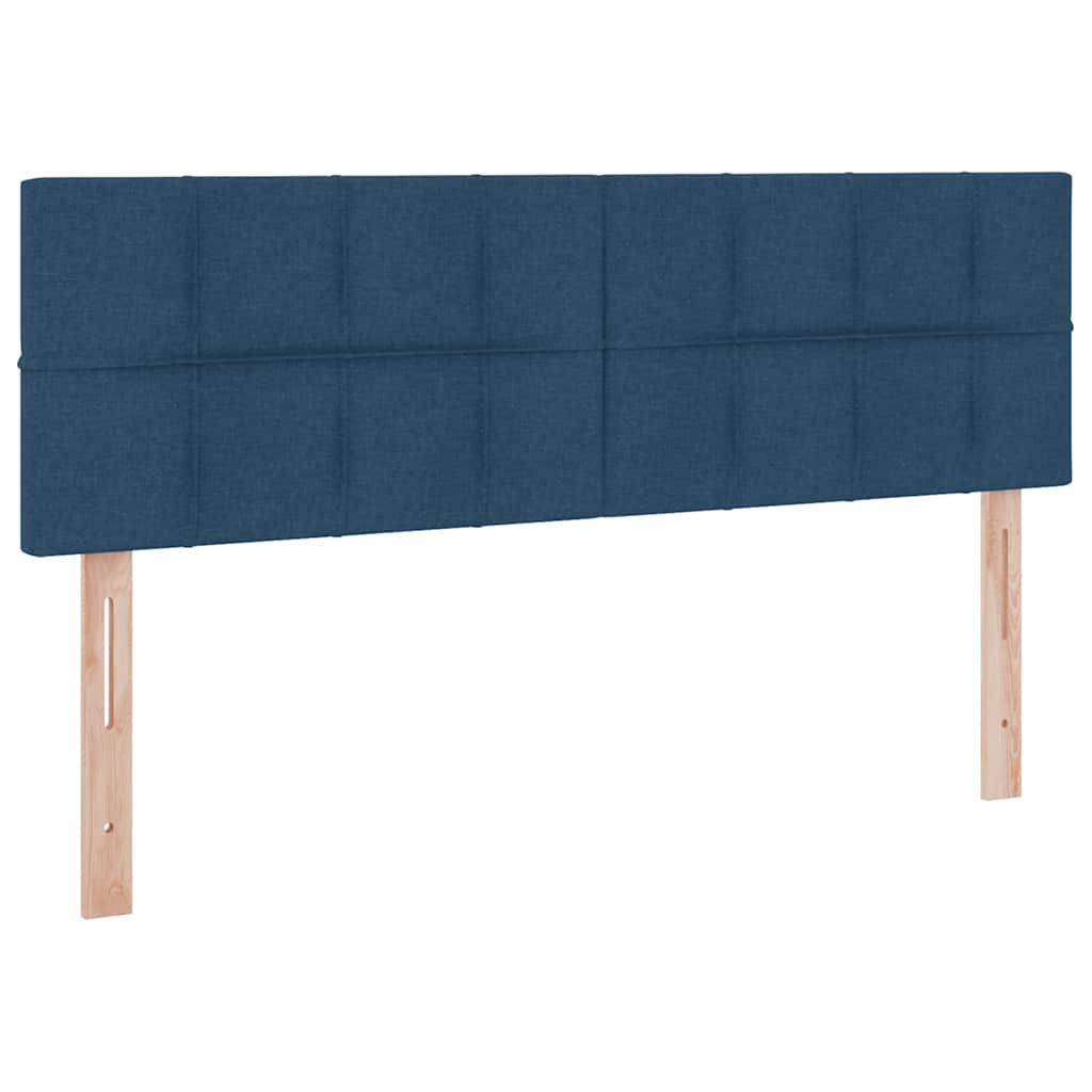 Storage Bed with Mattress Blue 140 X 190 Cm Particleboard