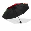 1pc Sturdy 8-Bone Auto Umbrella, Mixed Rose Bouquet Umbrella, Digital Printed, Foldable Umbrella for On-the-Go Outdoor Use