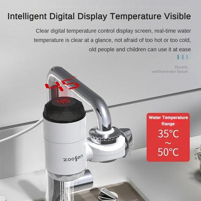 Rubinetto elettrico domestico collegato da 3000 W Nessuna installazione richiesta Rubinetto per riscaldamento istantaneo Rubinetto per riscaldamento rapido in tre secondi per cucina e bagno