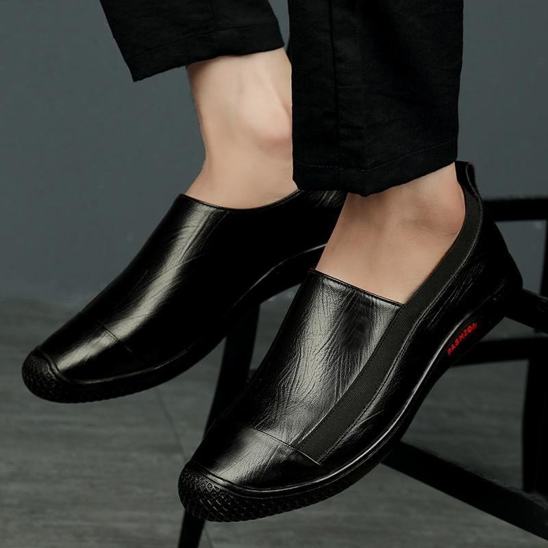 Fashion Genuine Leather Loafers Brown Soft Soles Business Formal Men's Leather Shoes Wedding Shoes Casual Shoes High-quality Moccasins