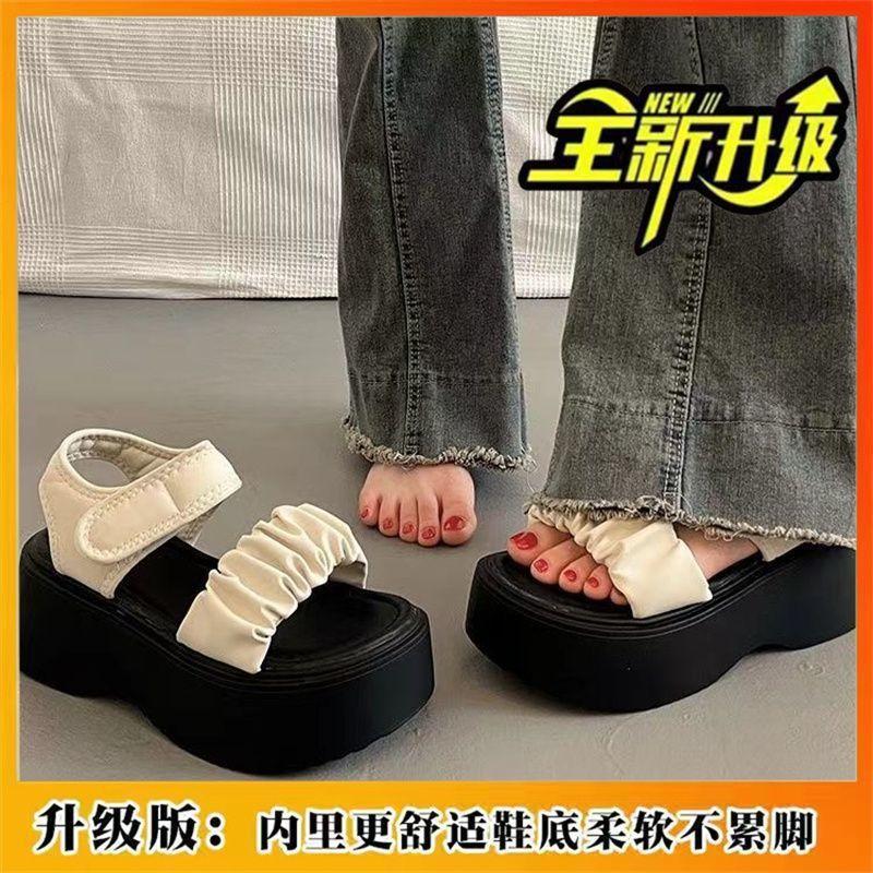 

Fried street high value muffin bottom women s sandals 2024 Internet celebrity new temperament daily skirt versatile light mouth single shoes 40