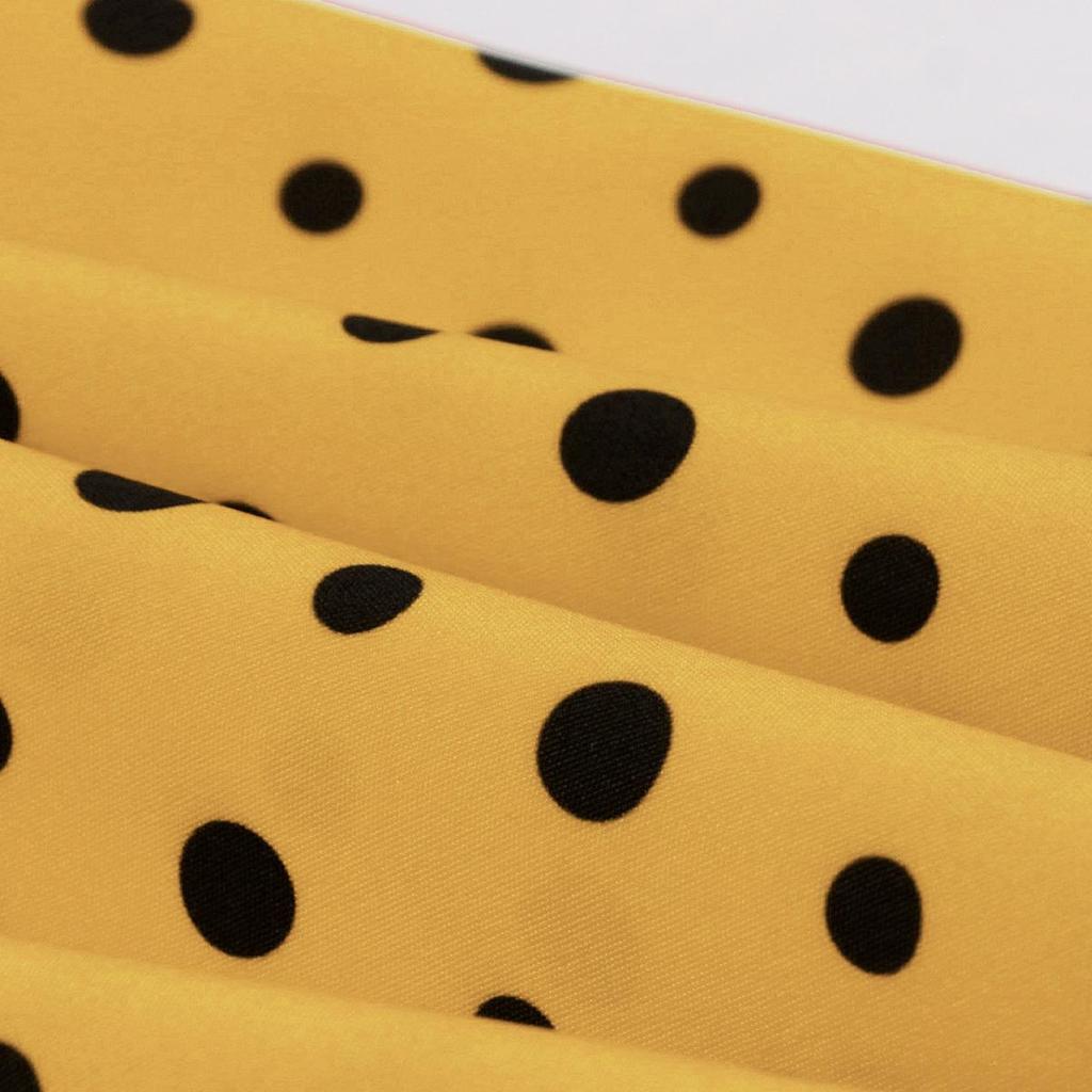 Sukienki biurowe dla kobiet z bufiastymi rękawami, granatowym kołnierzykiem, w kropki, sukienka typu swing retro dla dojeżdżających do pracy, z paskiem, z wysokim stanem, strój codzienny, strój do pracy i biznesu