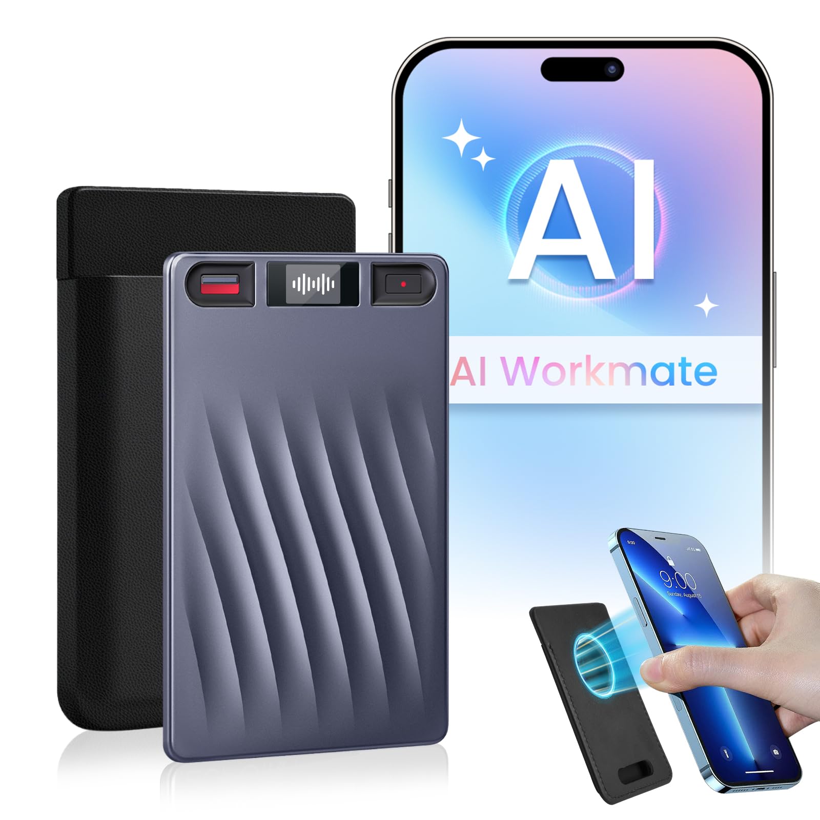 RECPOINT AI Voice Recorder with Transcription