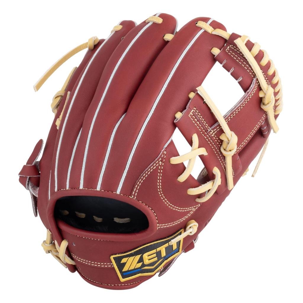 ZETT Neo Status Youth Softball Kenta Imamiya for Second and Bordeaux Brown x Pastel Size L heights BJG702610N Glove, Style, Shortstop, Right-Handed