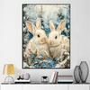 5d DIY Diamond Painting Cross Stitch Cute Little Bunny Diamond Embroidery Mosaic Animal Full Round Drill Home Decor