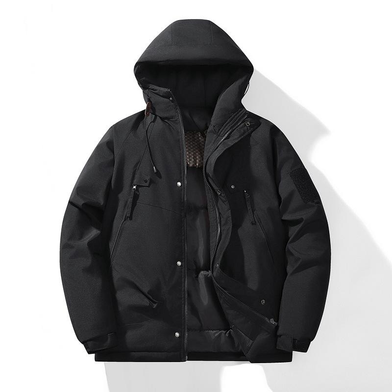 Graphene cotton jacket men's autumn and winter new hooded loose plus size thickened Hong Kong style fashion jacket padded jacket