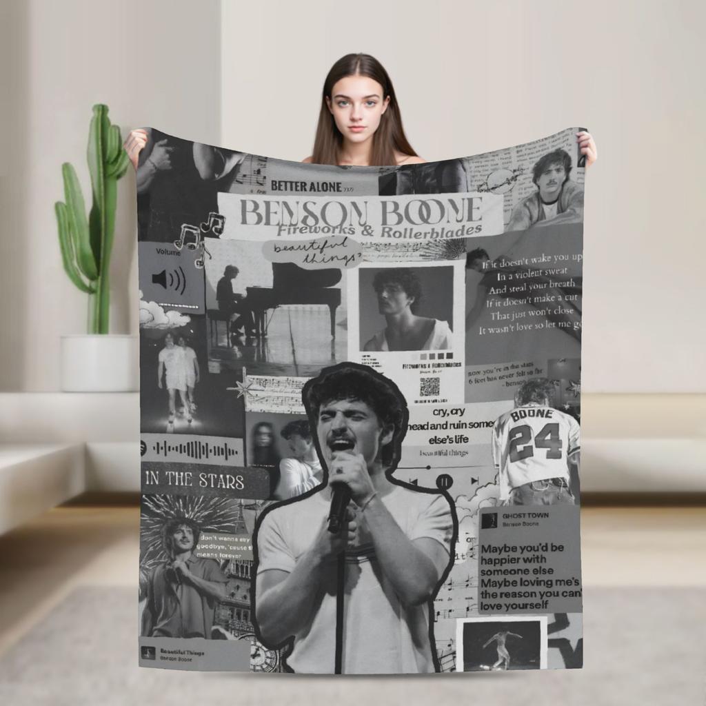 Benson Boones Blanket  Super Warm Comfortable Plush Bedding Throws For Girls Boys Bedroom Flannel Bedspread Bed Cover