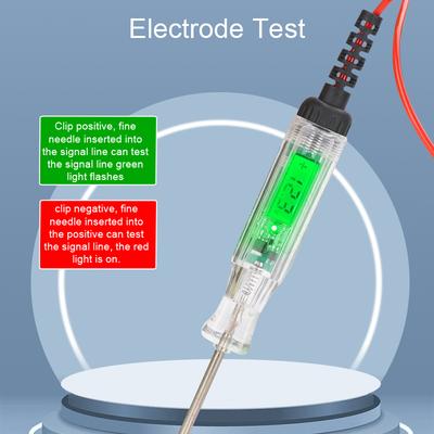 Car Test Pen LCD Display Circuit Onoff Voltage Positive and Negative Poles Detection Pen Battery