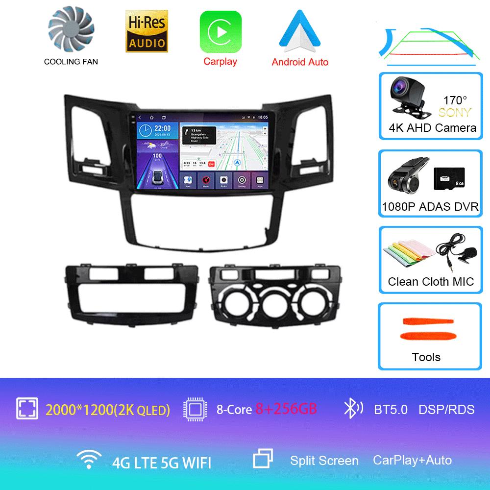 Car Radio Android 14 Carplay Multimedia Player For Toyota Fortuner Hilux Revo Vigo 2005-2007 Autoradio Stereo 2din Head Unit