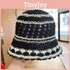 Trendy Handwoven Bucket Hat Women's Summer Must-have Niche Style Color Block Fishing Hat