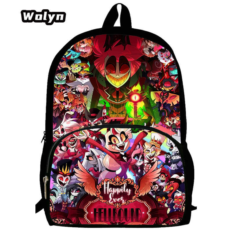 Hell Inn Hazbin Hotel Student School Bag High Value Leisure Oxford Ridge Relief Backpack