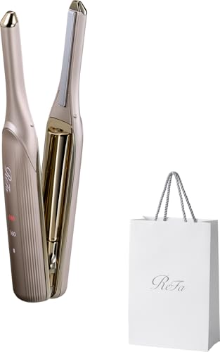 

[Эксклюзив Магазина] ReFa FINGR IRON ST6/ReFa Finger Iron ST6 Шампанское Золото с Сумкой и Руководством по Укладке Волос, Беспроводной, Портативный, Перезаряжаемый