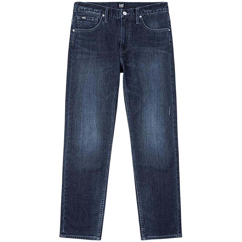 Lee Men's Dark Blue Tapered Mid-Rise Warm Jeans