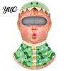 Funny Face Balaclava Baby Mask, Breathable Ice Silk Cover, Anti-Slip Covering Full Protection Neck Gaiter for Outdoor Cycling Riding Sun Mask