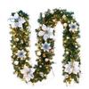 24-inch Artificial Norfolk Pine Front Door Christmas Wreath 60cm Greenery Fake Garland Outdoor Holiday Decoration Wreath