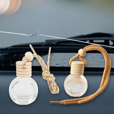 Car Essential Oil Diffuser Empty Glass Perfume Bottles Car Air Freshener Perfume Bottle Aromatherapy Fragrance Essential Oil