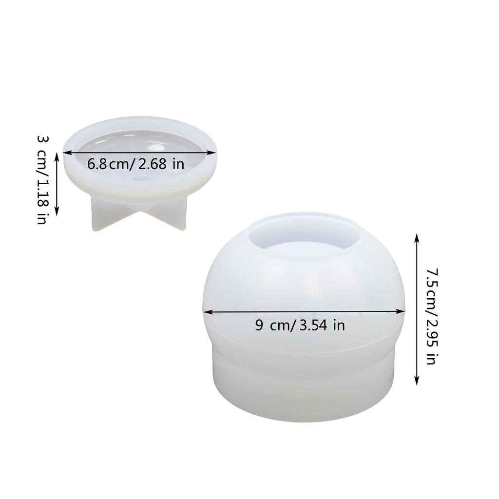 Glasharzformen, Silikonharz-Glasformen mit Deckel, Silikonformen, Epoxidformen mit Deckel für Vorratsbehälter, Bonbongläser