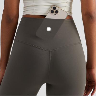 Solid Color High-Waisted Women's Yoga Leggings with Back Pocket – Soft, Elastic, and Peach Bum Enhancing