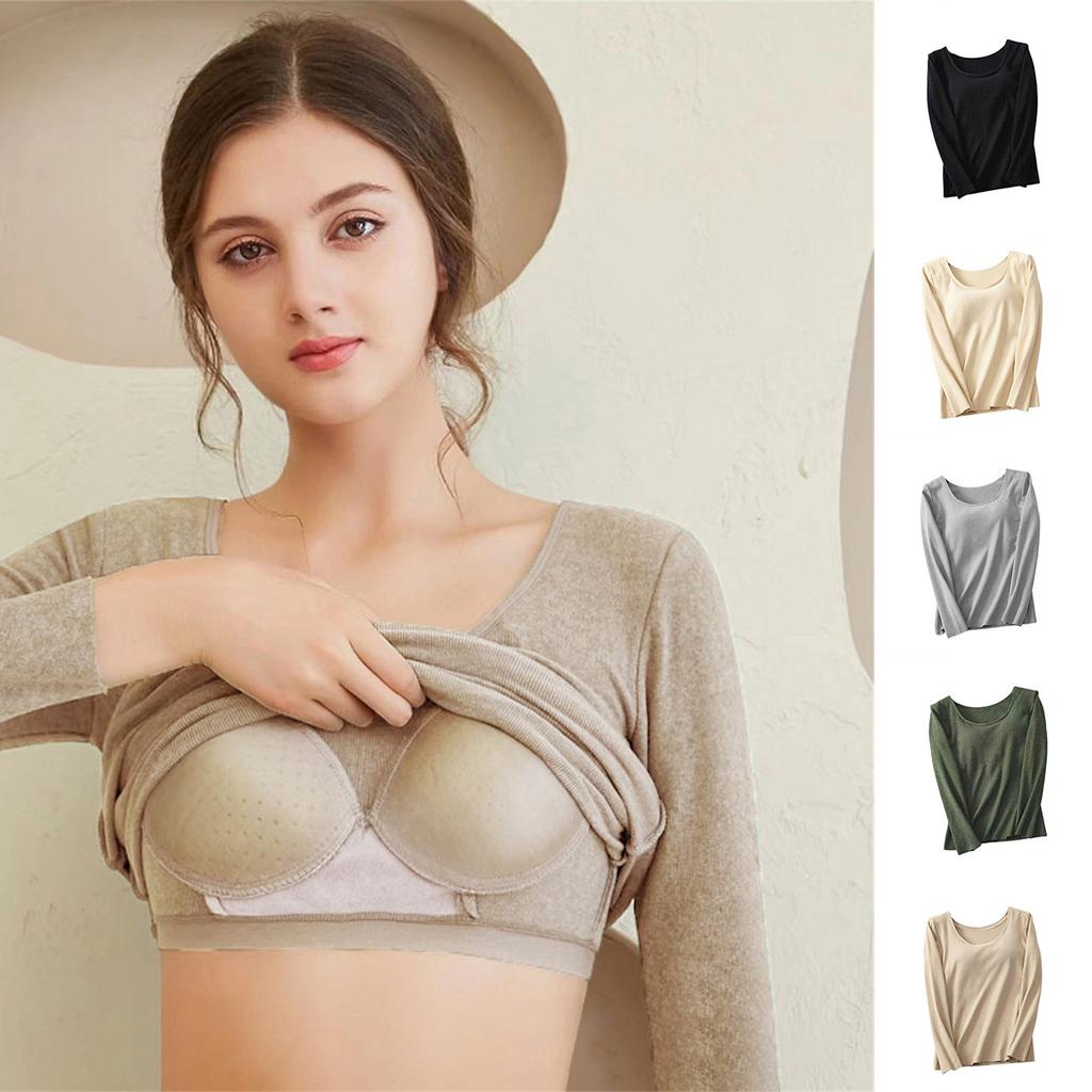 Women's Casual Tops Winter Close-fitting Warm Long-sleeved Tops Knitted Sweater Long-sleeved Tops