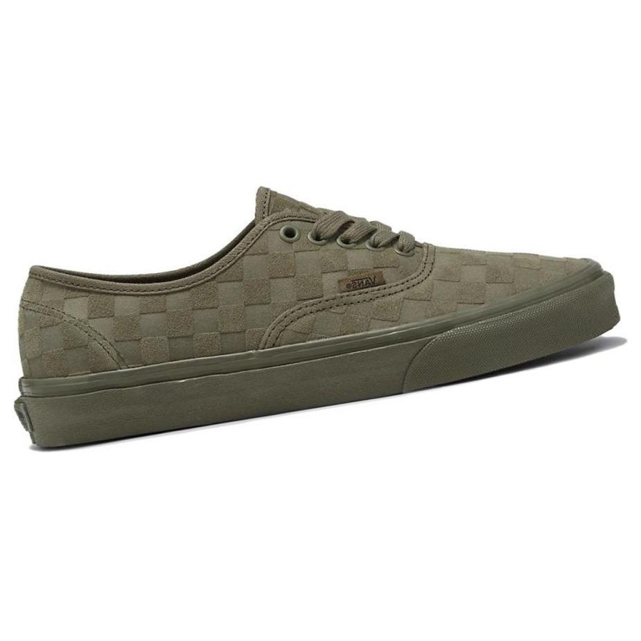 Vans Authentic Checkerboard Comfortable Sports Durable Lightweight Low-Top Skate Shoes Unisex Sneakers Green VN000CRQOLV
