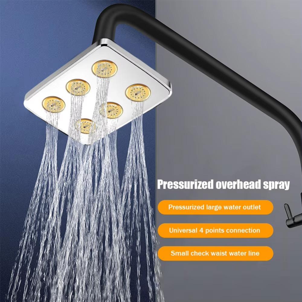 360° Rotating Top Spray Shower Head Wall-Mounted Shower Replacement Bath Shower Head  Home