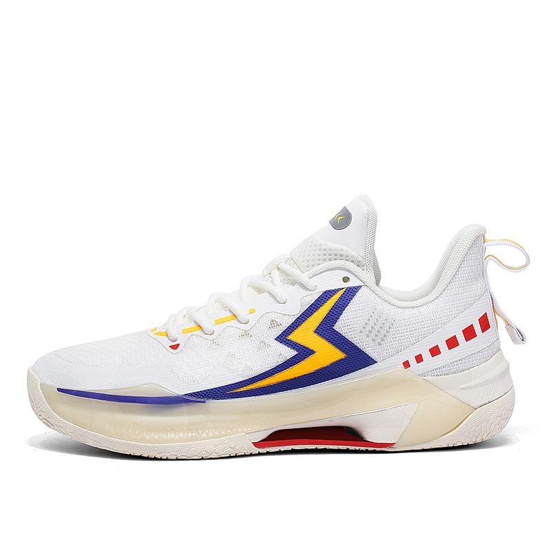 Autumn new high elastic lightweight middle school basketball shoes men's street trend multi-color sports shoes comfortable breathable sneakers