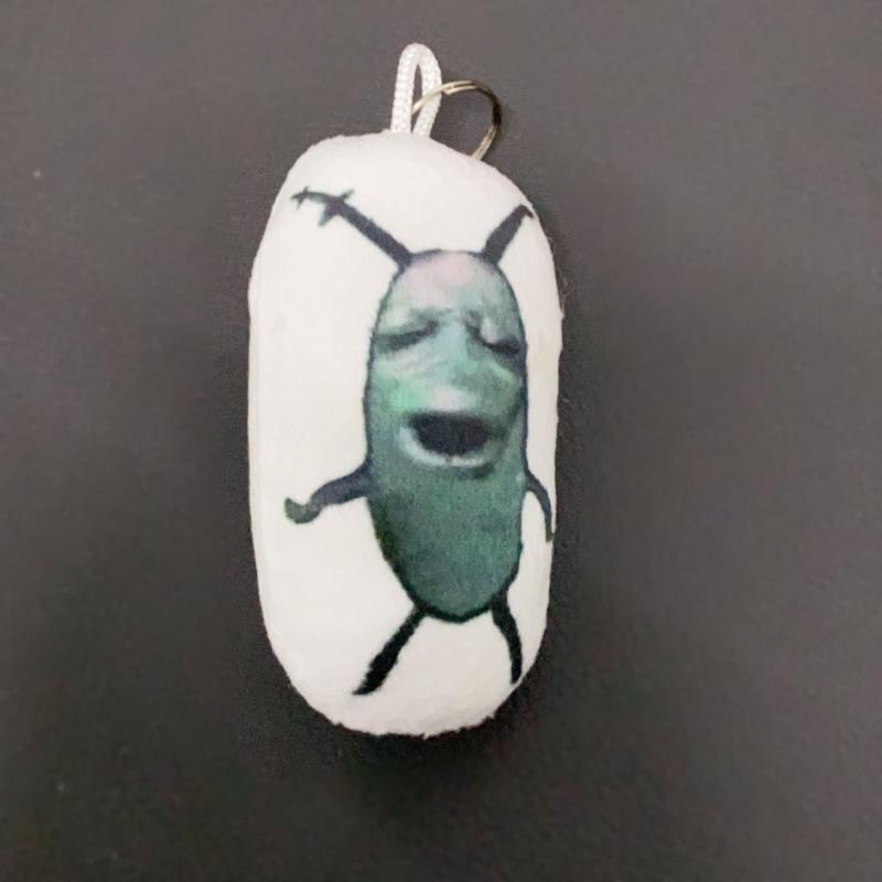 Cursed Plankton Meme Plush Squeak Pendant Bag Keychain Funny Bag Charm Voice Pendant Doll Model Ornament Gifts Toys