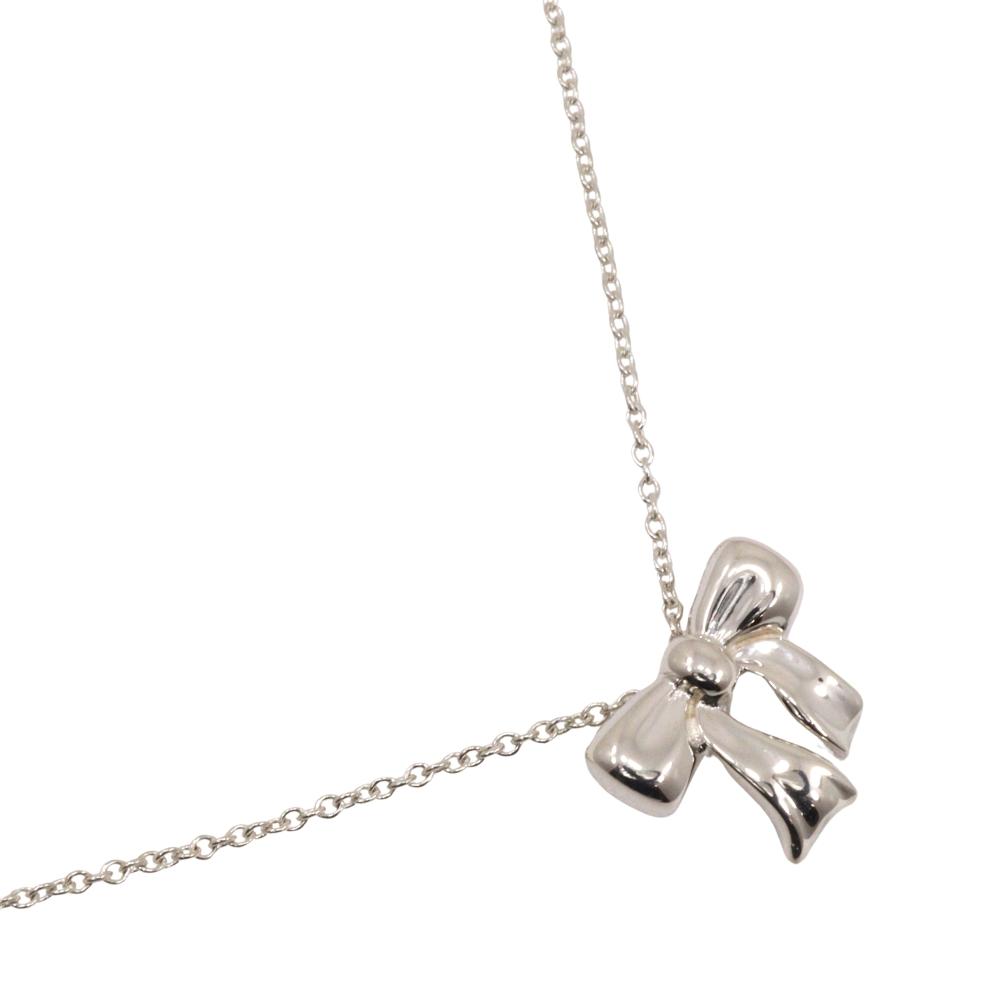 

TIFFANY&Co. ribbon Necklace Silver925 ribbon 2.3g Women Used