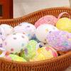 6PCS Colorful Painted Easter Eggs Pendant Foam Simulation Egg Pendant  Home Party Decorations