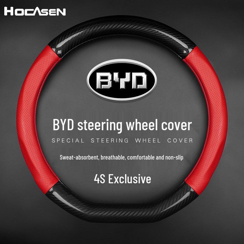 BYD Genuine Leather Steering Wheel Cover for Su Rui, Tang, Song, Qin Sports Models
