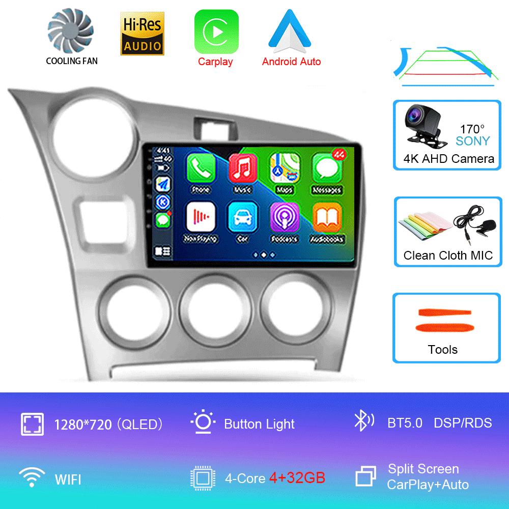 

Автомагнитола Android 14 Carplay Auto для Toyota Matrix 2 E140 2008 2009 2010 2011 2012 2013 2014 Мультимедийный плеер Навигация GPS