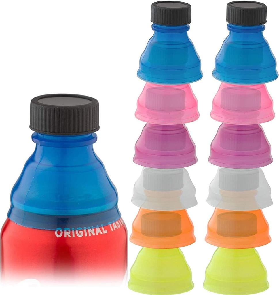 Reusable Soda Can Lids - Spill-Proof, Snap-On Covers for Freshness and Protection, Set of 6 Colorful Can Toppers