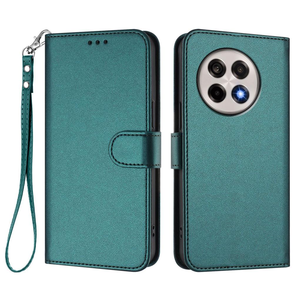 For OnePlus Ace 5 Pro 5G/OnePlus 13R 5G Leather Case Wallet Stand Phone Cover with Wrist Strap