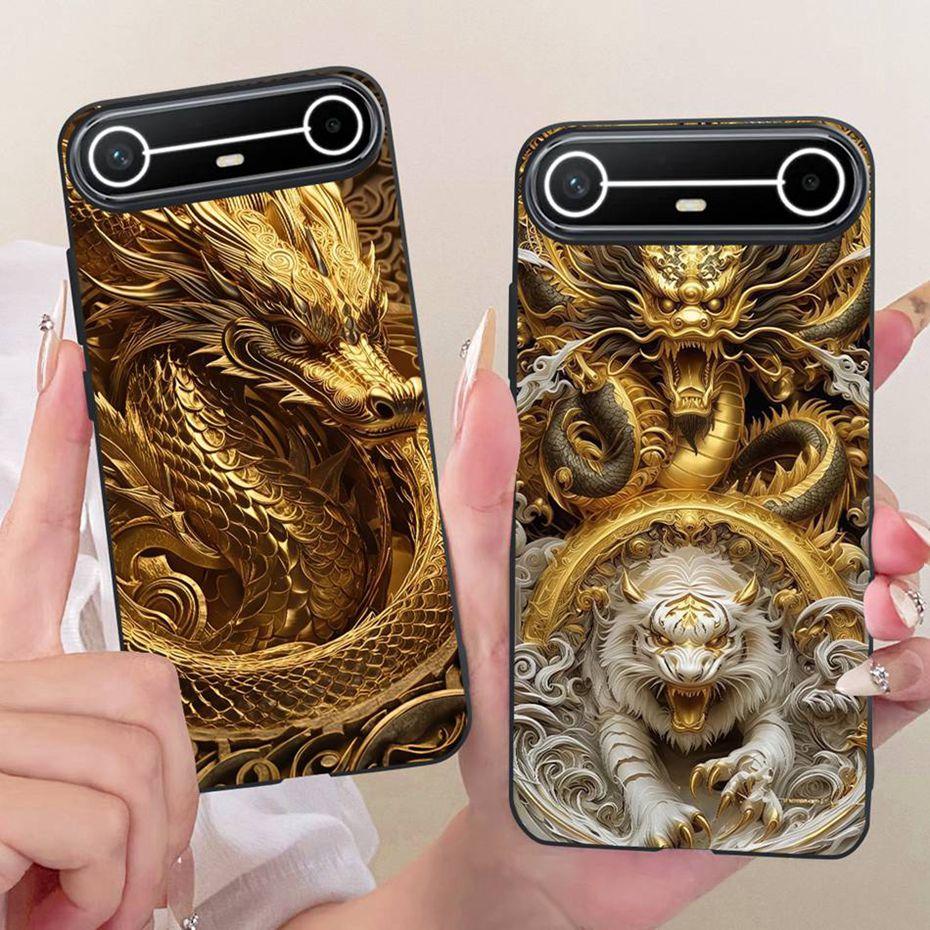 Fashion Cool Design Case For Tecno Pova Slim 5G 2025 Black Silicone Soft Cover For Tecno Pova Slim KM9 Phone Cases