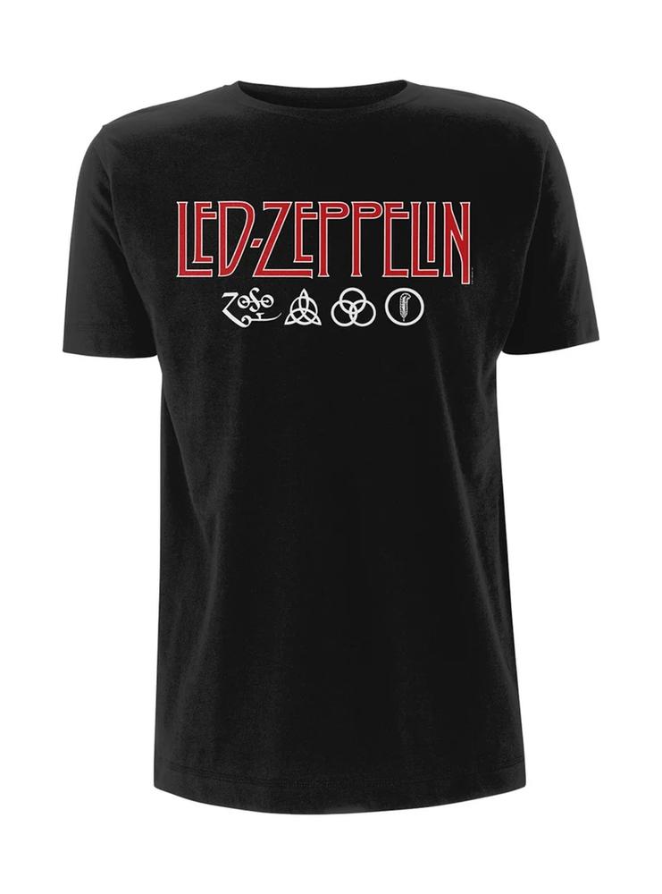 Led Zeppelin Logo and Symbols Jimmy Page OFFICIAL Tee T-shirt Mens Unisex