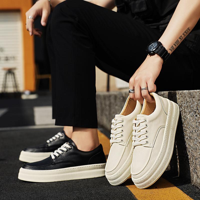 Fashion Luxury Brand Men's Shoes Comfy Outdoor Leather Shoes New Lace Up Breathable Retro Casual Shoes for Men Walking Sneakers Mocassin