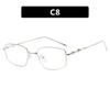 New Irregular Square Sunglasses for Men Women Fashion Small Metal Frame Sun Glasses Vintage Eyeglasses