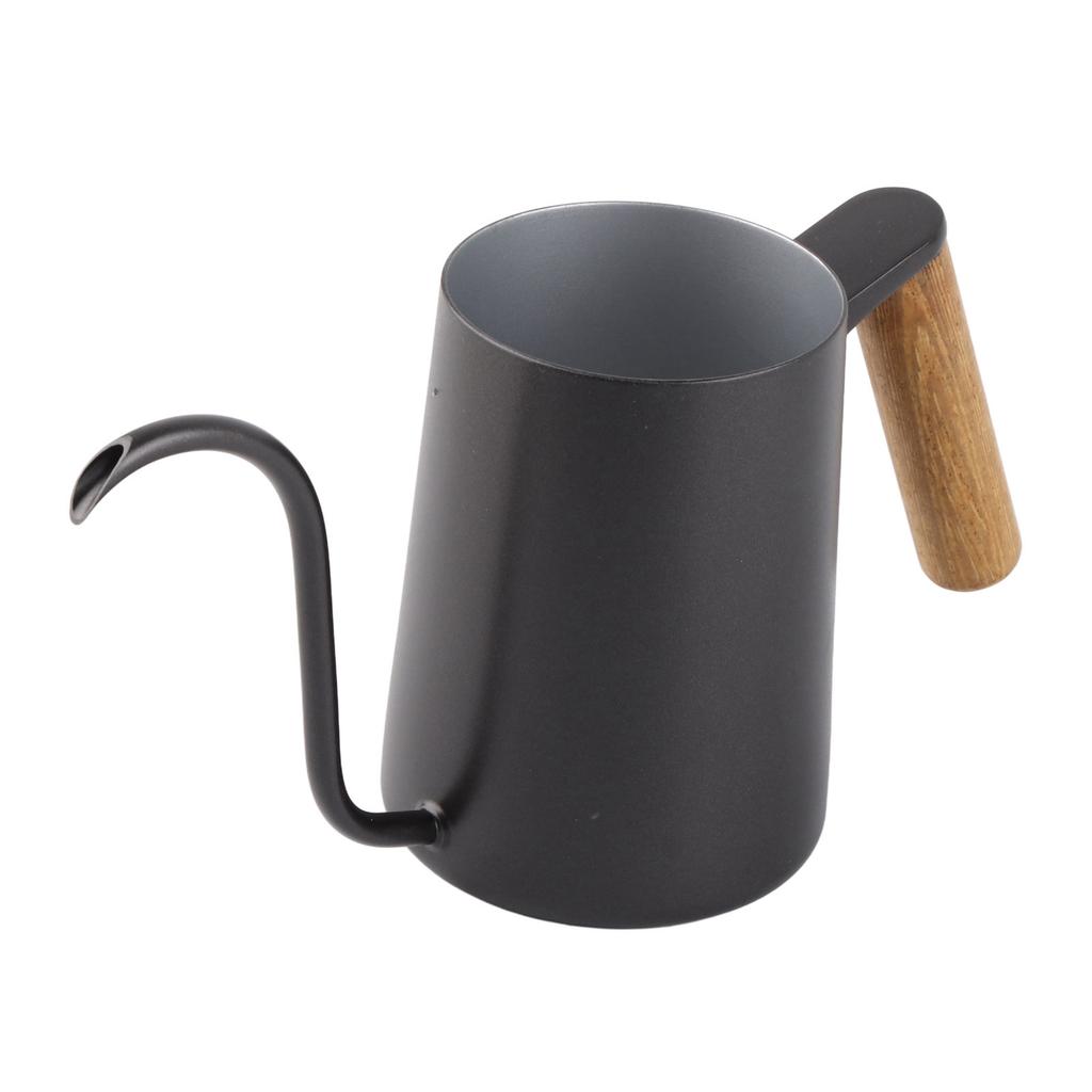 600 ml Mode Handtag i Rostfritt Stål Drip Kaffekanna Svanhals Pip Vattenkokare;Svart: