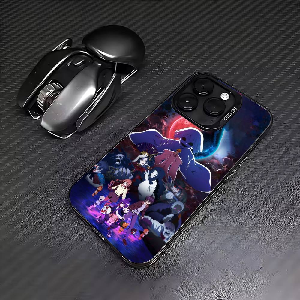 Anime D-Dark G-Gathering Phone Case For iPhone17,16,15,14,13,12,11 Plus,Pro Max Colored Silver Plated Inside Cover