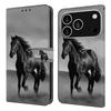 For iPhone 17 Pro Max Case Magnetic Clasp 3D Pattern Leather Wallet Phone Cover