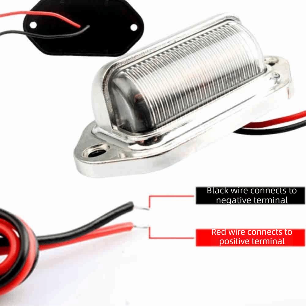 2Pcs 12V-24V LED License Plate Light Waterproof Side Lamp Step Bulbs Tail Lamp Van Installation